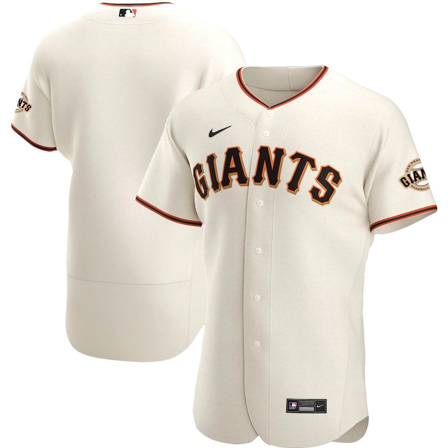 Cheap Mens San Francisco Giants Nike Cream Home Authentic Team Logo MLB Jerseys